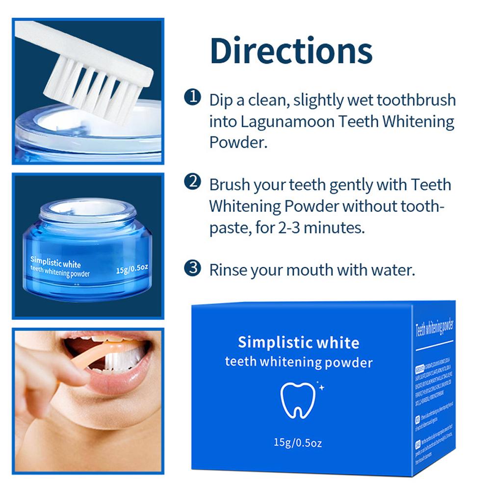 15g Bubuk Pemutih Gigi Aman un - Teeth Whitening Near Me ulasan dan harga